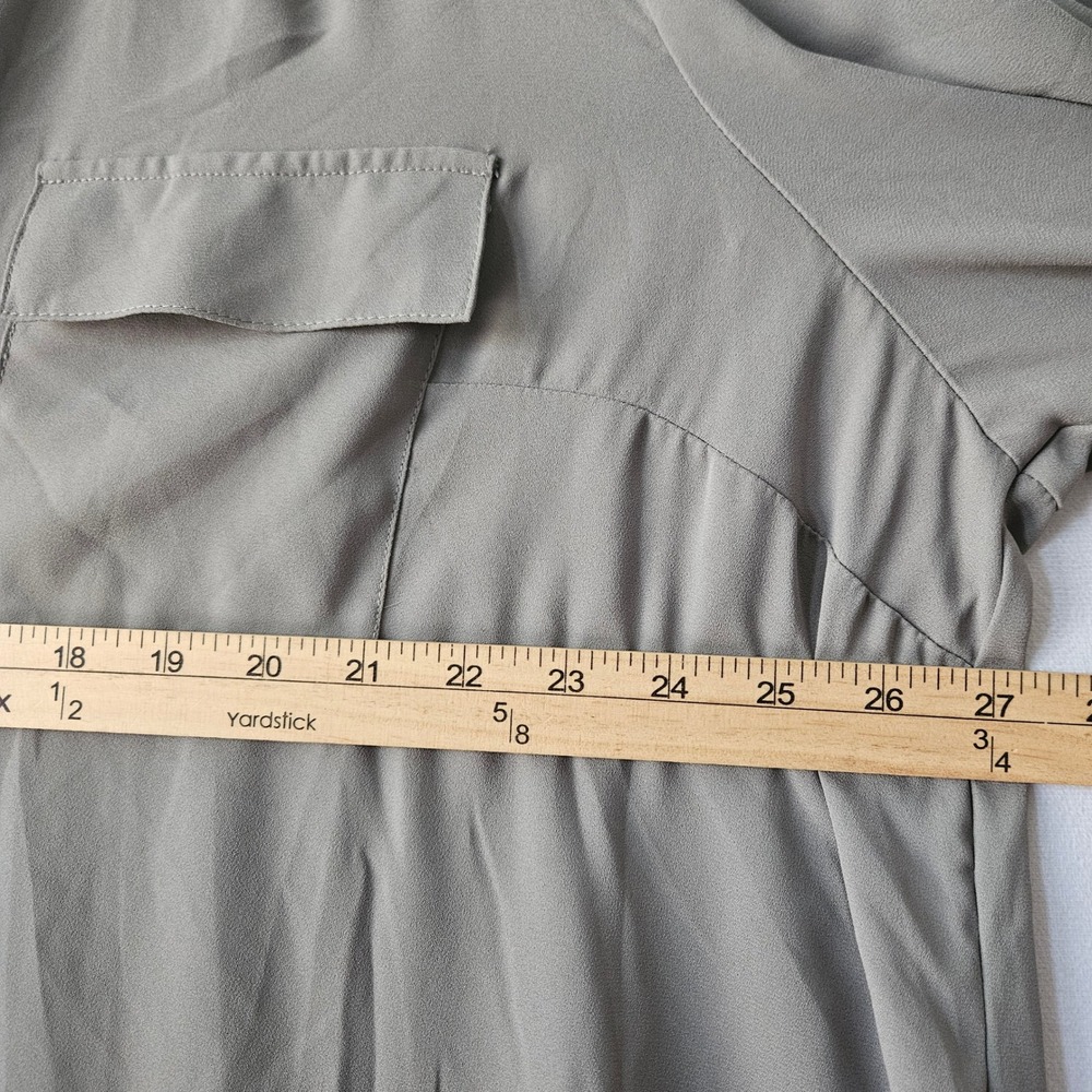 Torrid Harper Blouse Womens 3 Grey NWOT Pockets Professional Office Minimalist - Picture 4 of 11